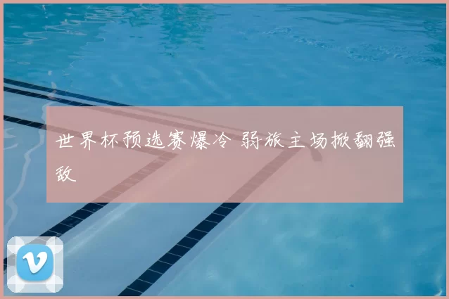 世界杯预选赛爆冷 弱旅主场掀翻强敌