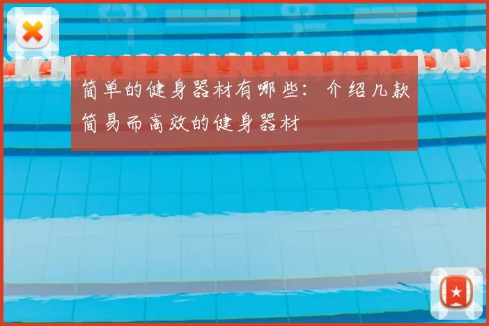 简单的健身器材有哪些:介绍几款简易而高效的健身器材